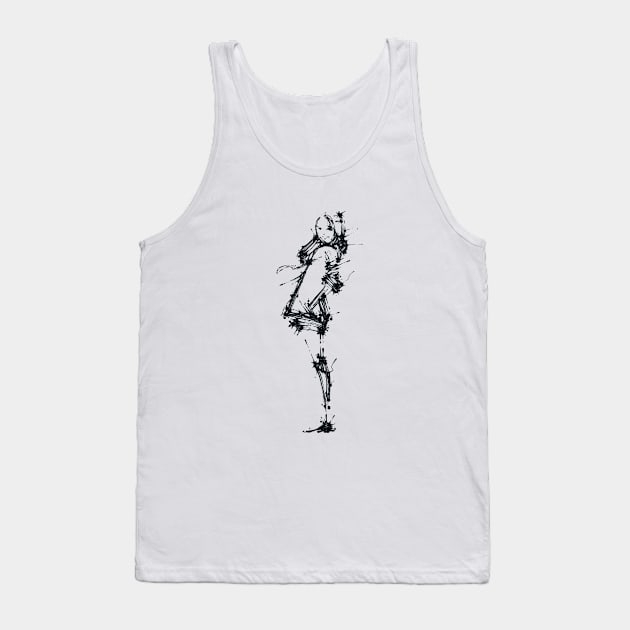 Cutie Pie Ink Tank Top by Dagui